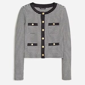 J. Crew Vintage rib lady jacket in stripe
